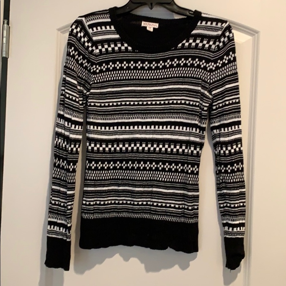 Black and white sweater